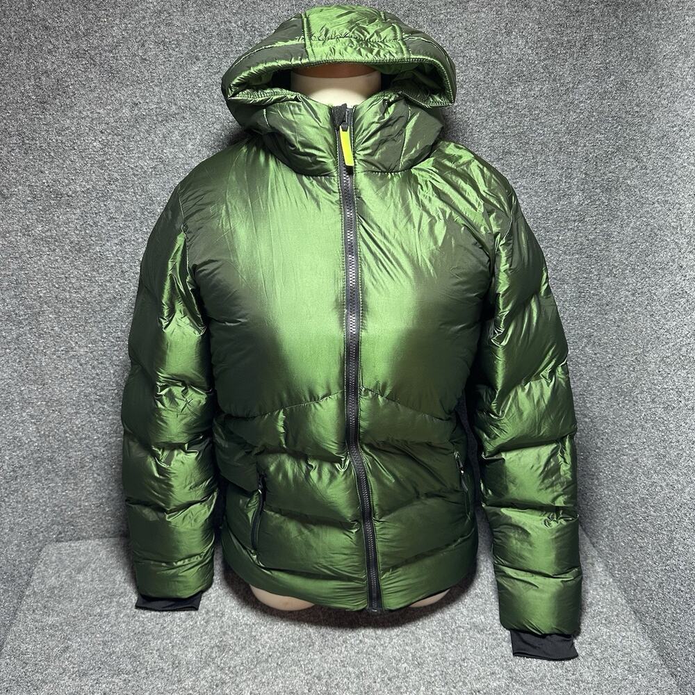 Champion C9 Boy's Hooded Green Full Zip Puffer Jacket / Coat Insulated Sz (XL)